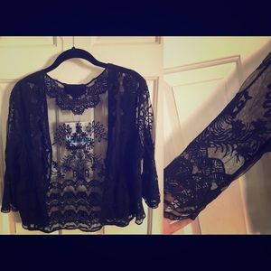 ❣️NWT Antthony Original Sheer Black Duster- Medium